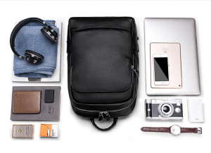 Hip Trendy Genuine Leather Backpack Travel Computer Bag 99