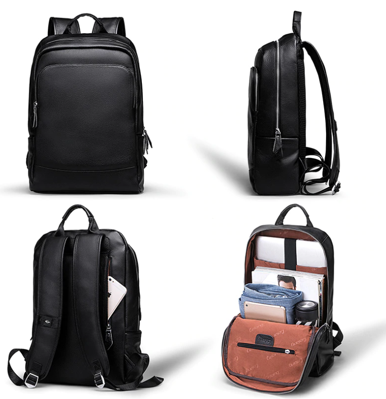 Hip Trendy Genuine Leather Backpack, Travel Computer Bag